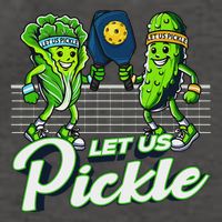 Hilarious Pickleball Swag Featuring Lettuce Pickle Players Vector Backpack
