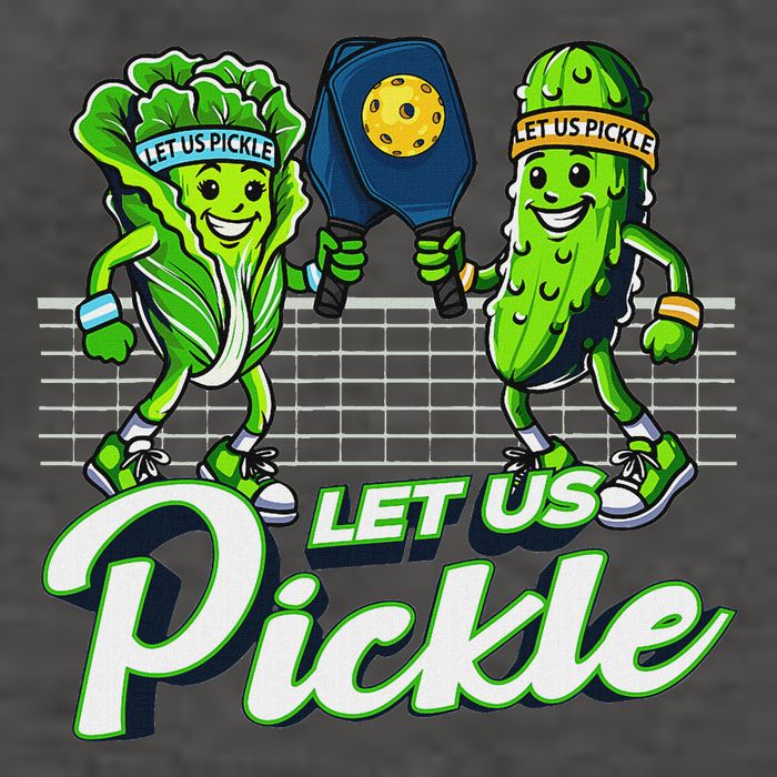Hilarious Pickleball Swag Featuring Lettuce Pickle Players Vector Backpack