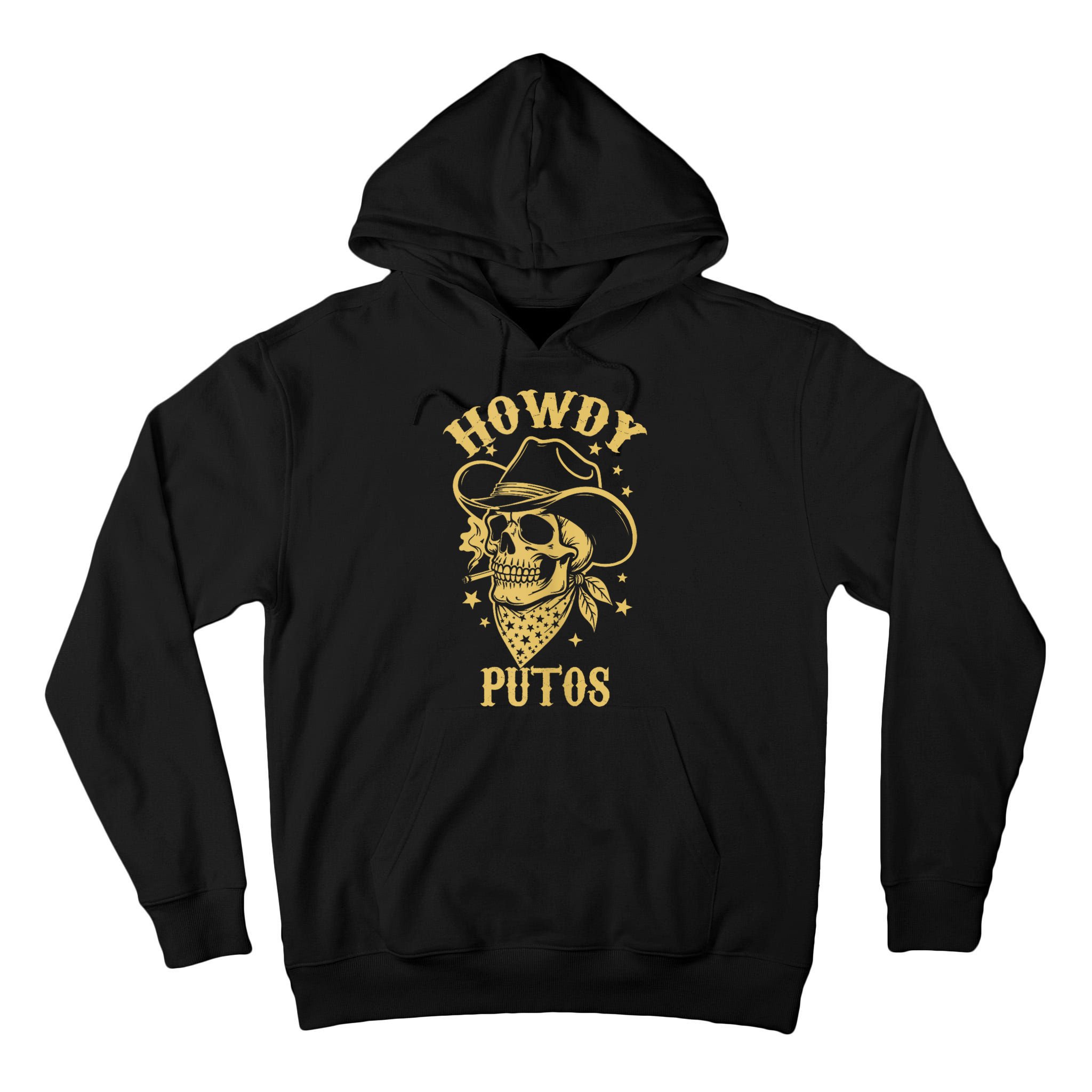 Howdy Putos Shirt Funny Skull Cowboy Spanish Men Women Tall Hoodie
