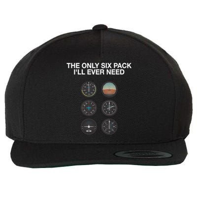 Hilarious Pilot Six Pack Great Gift Wool Snapback Cap