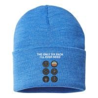 Hilarious Pilot Six Pack Great Gift Sustainable Knit Beanie