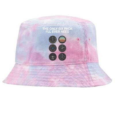 Hilarious Pilot Six Pack Great Gift Tie-Dyed Bucket Hat