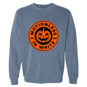 Halloween Pumpkin Scary Funny Motionlesses In White Garment-Dyed Sweatshirt