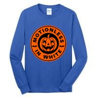 Halloween Pumpkin Scary Funny Motionlesses In White Tall Long Sleeve T-Shirt