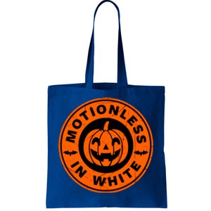 Halloween Pumpkin Scary Funny Motionlesses In White Tote Bag