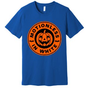 Halloween Pumpkin Scary Funny Motionlesses In White Premium T-Shirt