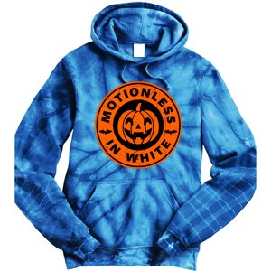 Halloween Pumpkin Scary Funny Motionlesses In White Tie Dye Hoodie