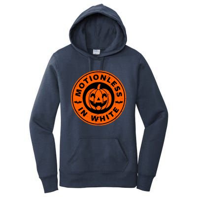 Halloween Pumpkin Scary Funny Motionlesses In White Women's Pullover Hoodie