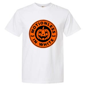 Halloween Pumpkin Scary Funny Motionlesses In White Garment-Dyed Heavyweight T-Shirt