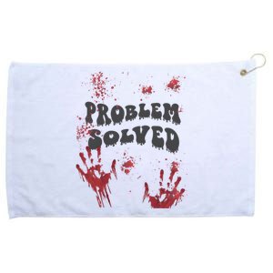 Horror Problem Solved Halloween Grommeted Golf Towel