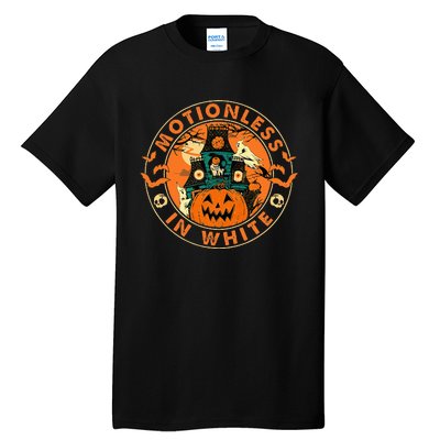 Halloween Pumpkin Scary Funny Motionlesses In White Tall T-Shirt