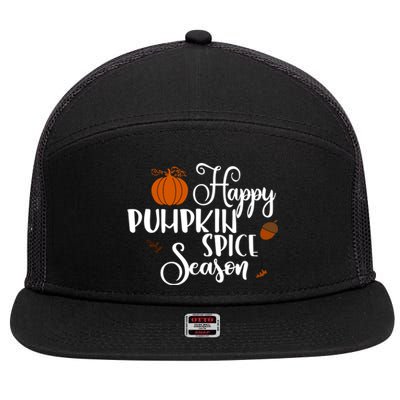 Happy Pumpkin Spice Season 7 Panel Mesh Trucker Snapback Hat