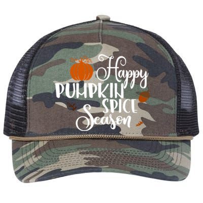 Happy Pumpkin Spice Season Retro Rope Trucker Hat Cap