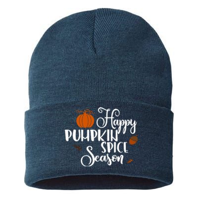 Happy Pumpkin Spice Season Sustainable Knit Beanie