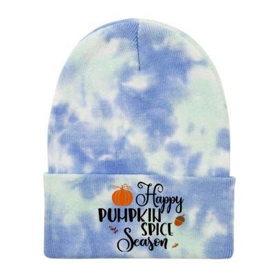 Happy Pumpkin Spice Season Tie Dye 12in Knit Beanie