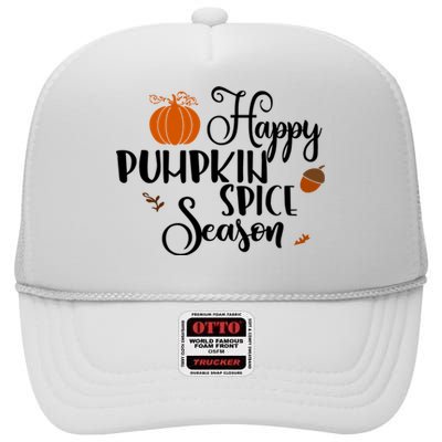 Happy Pumpkin Spice Season High Crown Mesh Back Trucker Hat