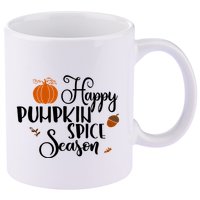 Happy Pumpkin Spice Season 11oz C Handle Ceramic Mug