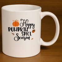 Happy Pumpkin Spice Season 11oz C Handle Ceramic Mug