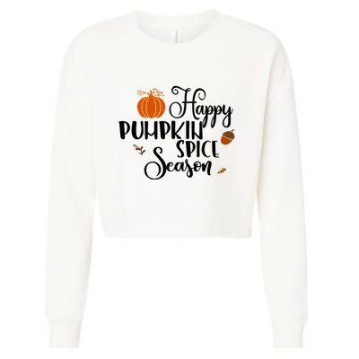 Happy Pumpkin Spice Season Cropped Pullover Crew