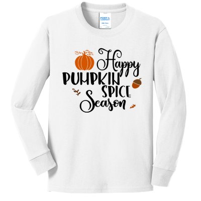 Happy Pumpkin Spice Season Kids Long Sleeve Shirt