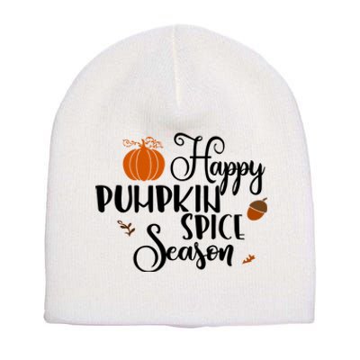 Happy Pumpkin Spice Season Short Acrylic Beanie