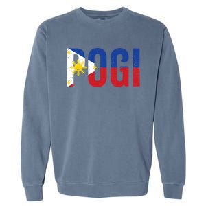 Hilarious Pogi Statement In Philippine Flag Garment-Dyed Sweatshirt