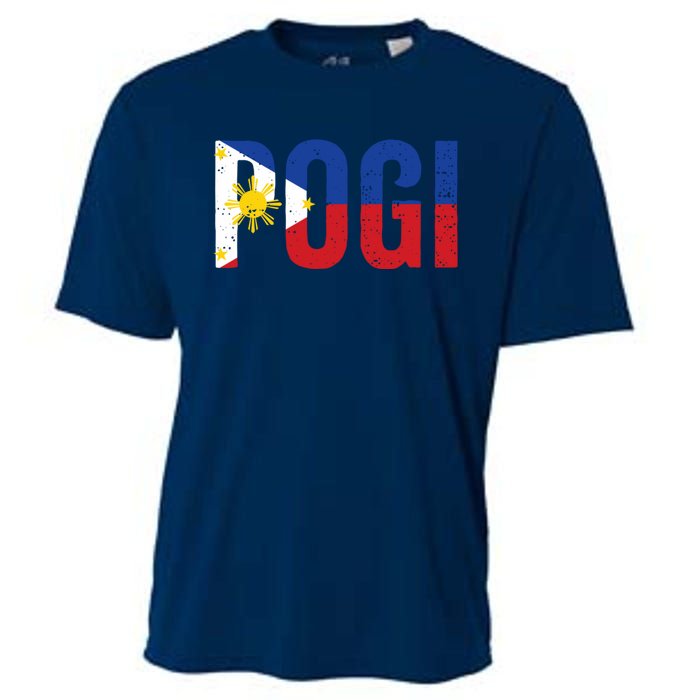 Hilarious Pogi Statement In Philippine Flag Cooling Performance Crew T-Shirt