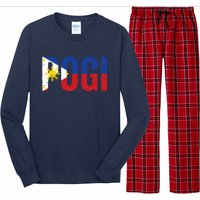 Hilarious Pogi Statement In Philippine Flag Long Sleeve Pajama Set