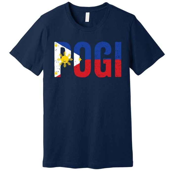 Hilarious Pogi Statement In Philippine Flag Premium T-Shirt