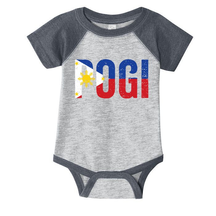 Hilarious Pogi Statement In Philippine Flag Infant Baby Jersey Bodysuit