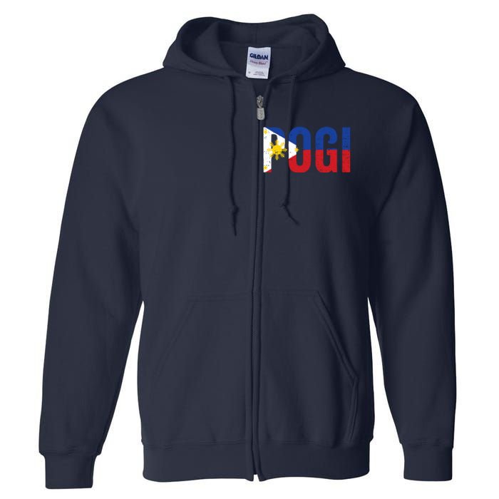 Hilarious Pogi Statement In Philippine Flag Full Zip Hoodie