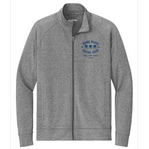 Home Plate Social Club Hey Batter Batter Swing Baseball Stretch Full-Zip Cadet Jacket