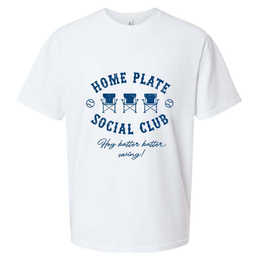 Home Plate Social Club Hey Batter Batter Swing Baseball Sueded Cloud Jersey T-Shirt