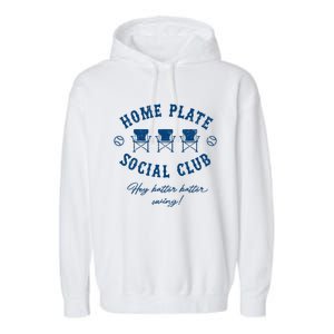 Home Plate Social Club Hey Batter Batter Swing Baseball Garment-Dyed Fleece Hoodie