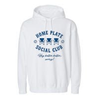 Home Plate Social Club Hey Batter Batter Swing Baseball Garment-Dyed Fleece Hoodie