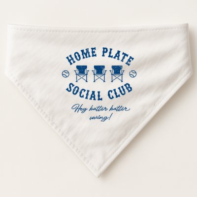 Home Plate Social Club Hey Batter Batter Swing Baseball USA-Made Doggie Bandana