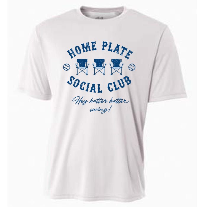 Home Plate Social Club Hey Batter Batter Swing Baseball Cooling Performance Crew T-Shirt