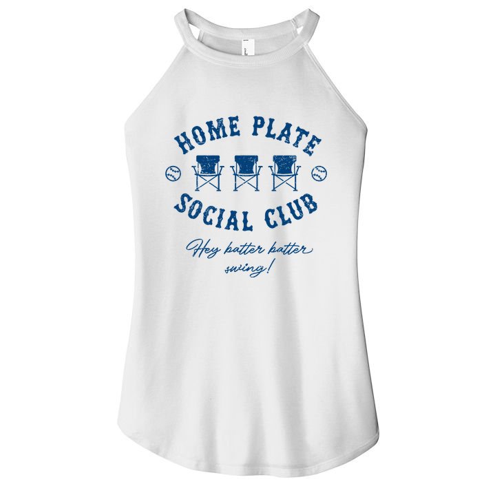 Home Plate Social Club Hey Batter Batter Swing Baseball Women's Perfect Tri Rocker Tank