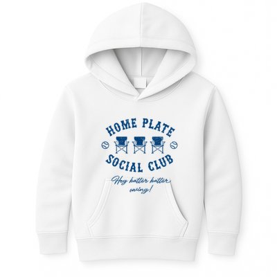 Home Plate Social Club Hey Batter Batter Swing Baseball Kids Hoodie