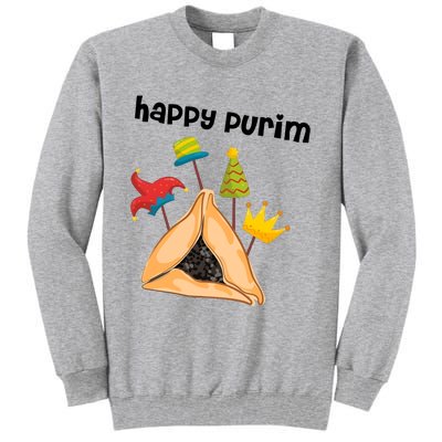 Happy Purim Tu Bishvat Hamantaschen Tall Sweatshirt