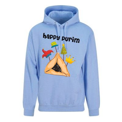 Happy Purim Tu Bishvat Hamantaschen Unisex Surf Hoodie