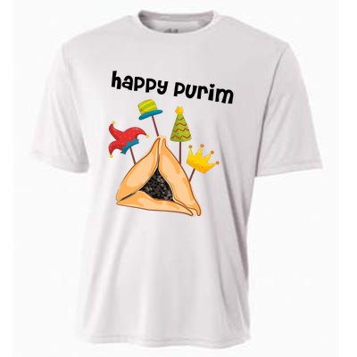 Happy Purim Tu Bishvat Hamantaschen Cooling Performance Crew T-Shirt