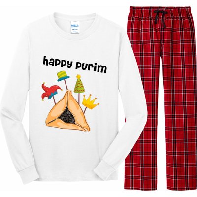 Happy Purim Tu Bishvat Hamantaschen Long Sleeve Pajama Set