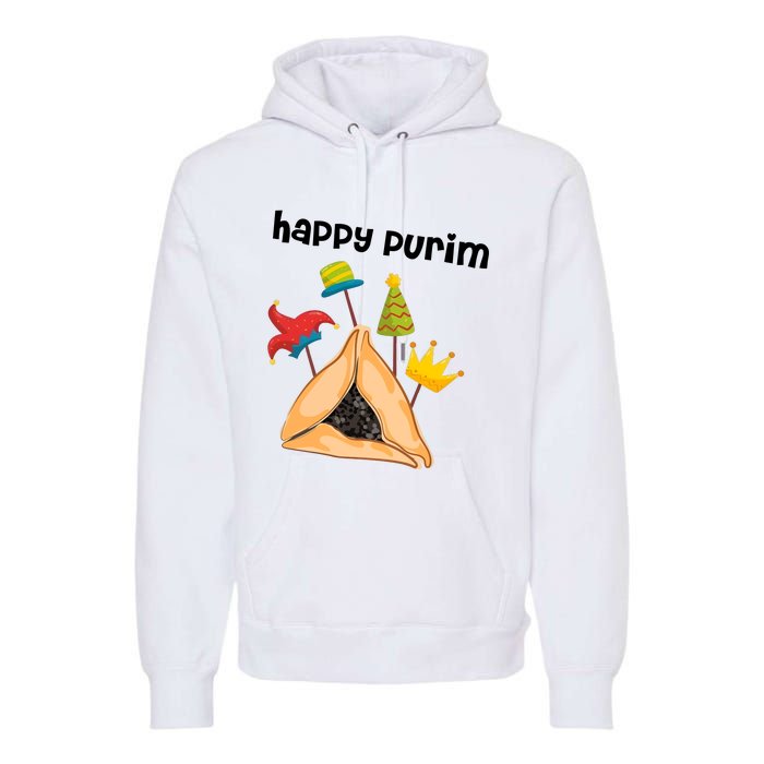 Happy Purim Tu Bishvat Hamantaschen Premium Hoodie