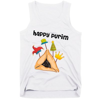 Happy Purim Tu Bishvat Hamantaschen Tank Top