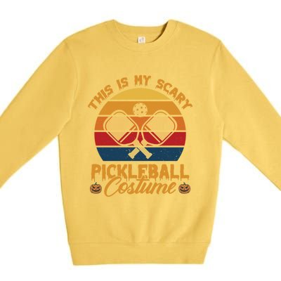 Halloween Pickleball Tee My Scary Pickleball Costume Great Gift Premium Crewneck Sweatshirt