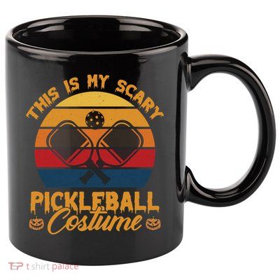 Halloween Pickleball Tee My Scary Pickleball Costume Great Gift 11oz C Handle Ceramic Mug