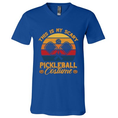 Halloween Pickleball Tee My Scary Pickleball Costume Great Gift V-Neck T-Shirt