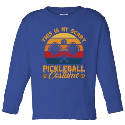 Halloween Pickleball Tee My Scary Pickleball Costume Great Gift Toddler Long Sleeve Shirt