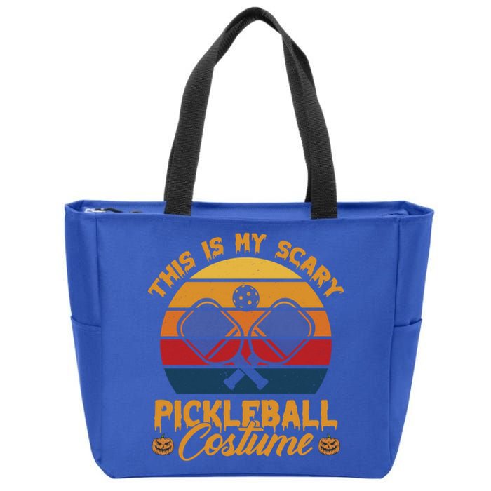 Halloween Pickleball Tee My Scary Pickleball Costume Great Gift Zip Tote Bag